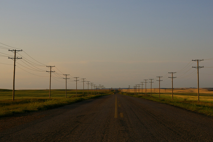 Power Lines and Road